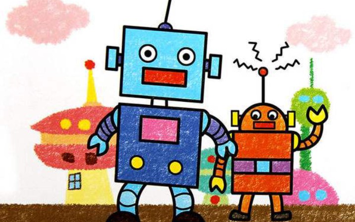 大班下学期 儿童画: 机器人