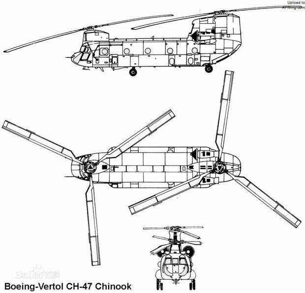 ch—47支努干大型运输直升机两个螺旋桨为什么不碰上