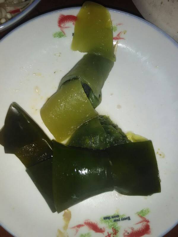 看看这个海带还有假的 头一次吃假海带
