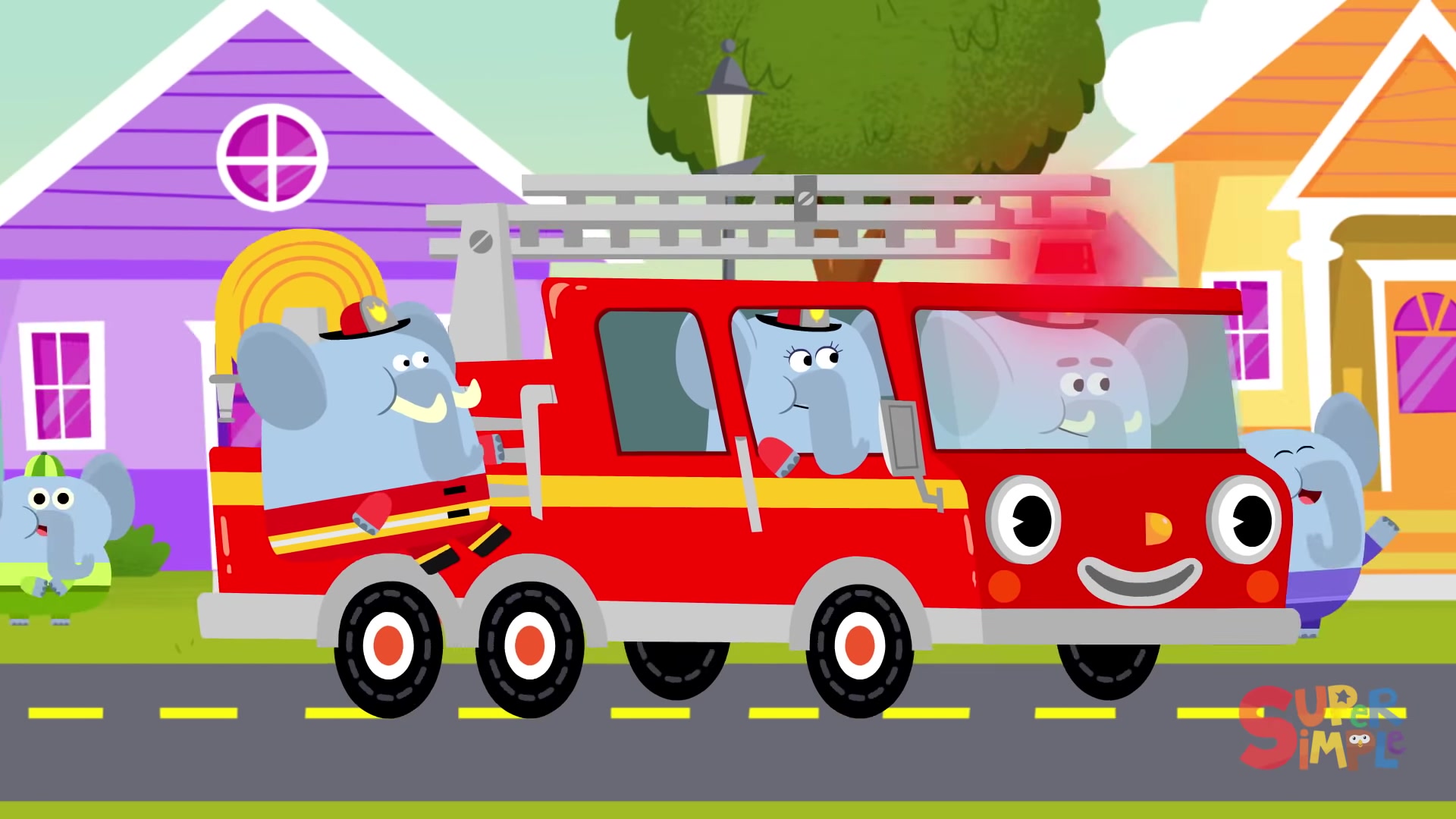 【超清】精选欧美幼儿 b>英语 /b>启蒙 b>儿童歌曲 /b> 消防车来了