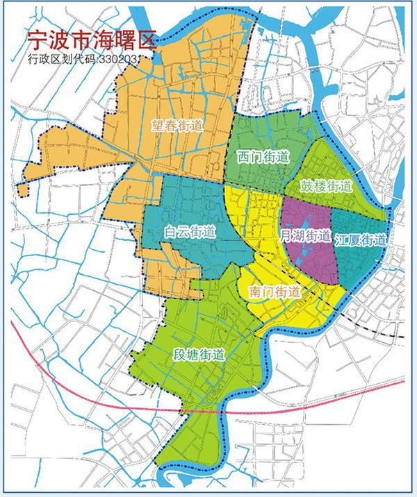 宁波高新区街道划分图图片