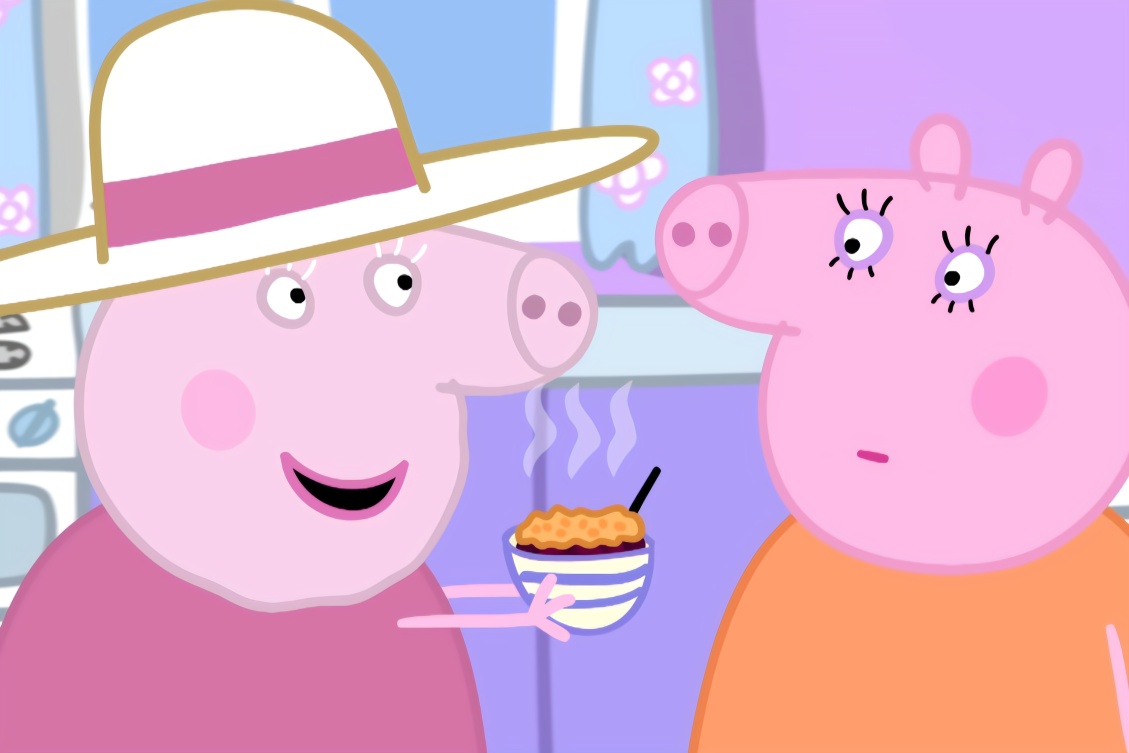 猪奶奶自制了黑莓酥皮点心,她想让猪妈妈来尝一下味道