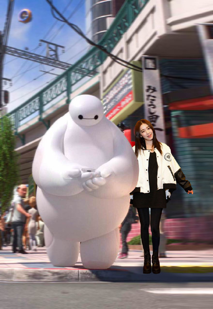 阚清子微博里怎么有和大白合影的照片