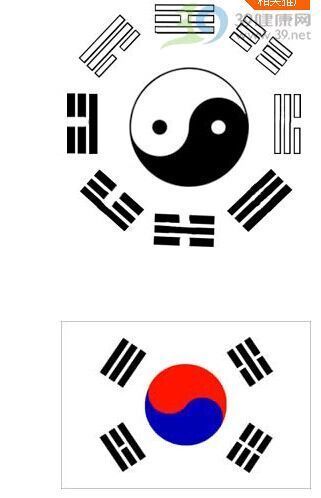 韩国三色太极图图片