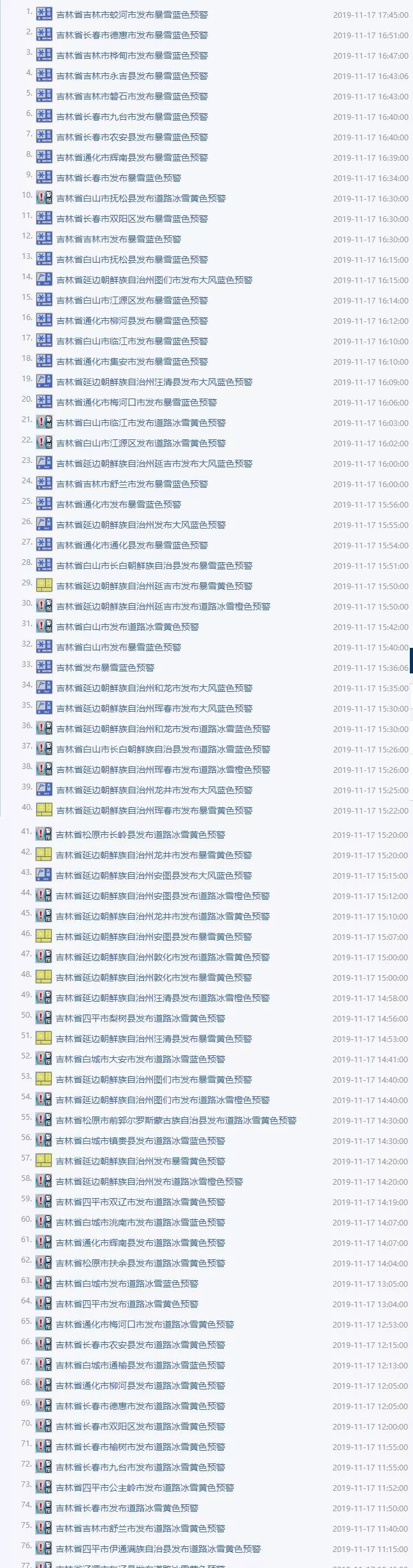 北京暴雪蓝色预警航班