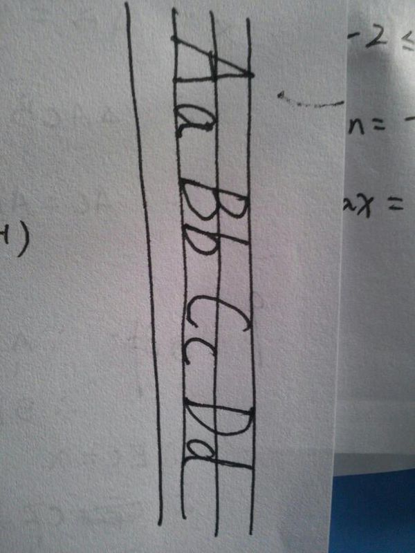 abcd的正规写法怎么写