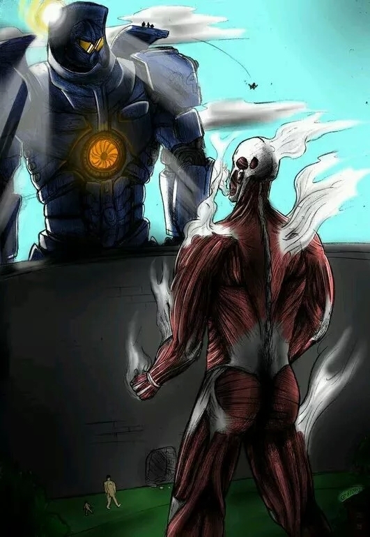 当进击的巨人遇到环太平洋机甲,求巨人心理阴影面积