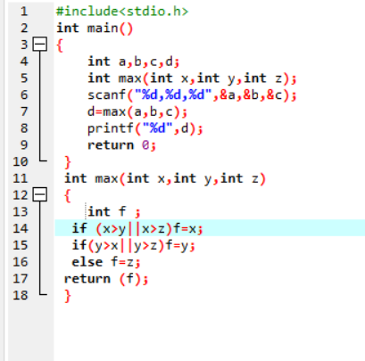 编写c语言程序,运行时输入a,b,c三个值时,输出