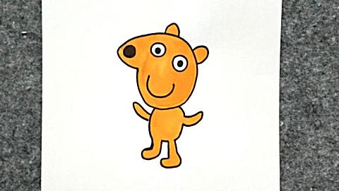 小猪佩奇的玩偶泰迪 卡通画步骤,  小猪佩奇