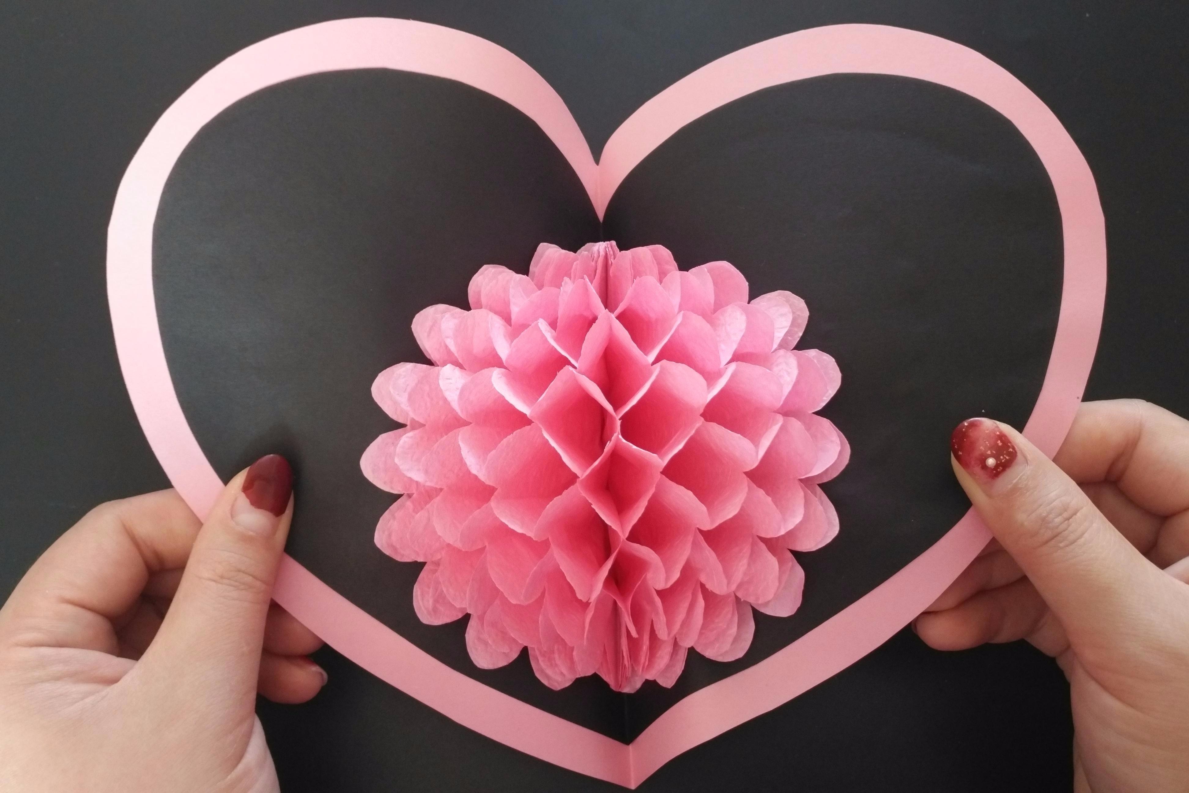 视频:漂亮的花朵3d立体贺卡折纸,做法很简单,小朋友送妈妈老师的礼物