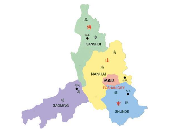 广东佛山地图镇区划分图片