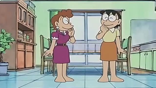 哆啦:大雄妈妈和小夫妈妈还会跳水上芭蕾呢