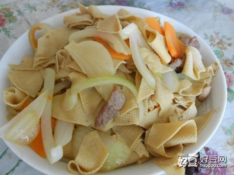 干豆腐炒肉片圆葱怎么做好吃