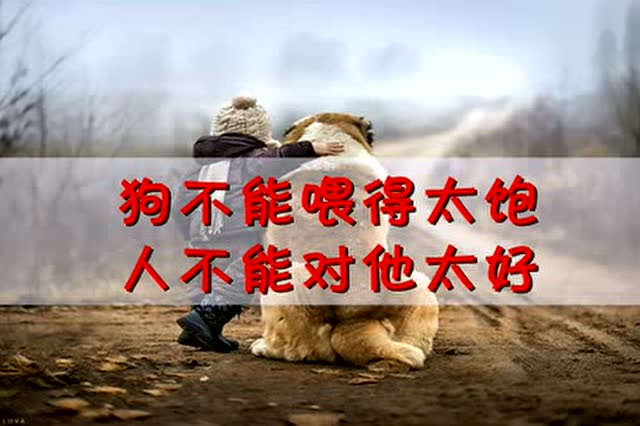 笑嫣杂谈 狗不能喂得太饱, 人不能对他太好