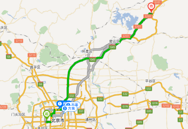 去密云水库太师屯观景台自驾车怎么走