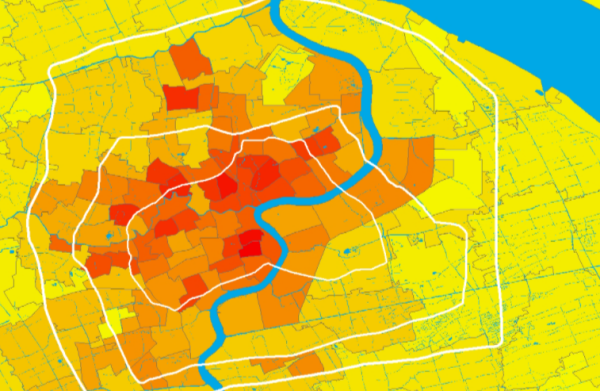 上海人口密度是多少?