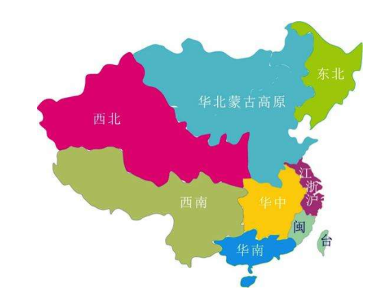 华北——河北省,山西省,北京市,天津市和内蒙古自治区的部分地区