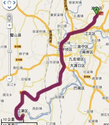 重庆机场到江津驾车路线怎么走?