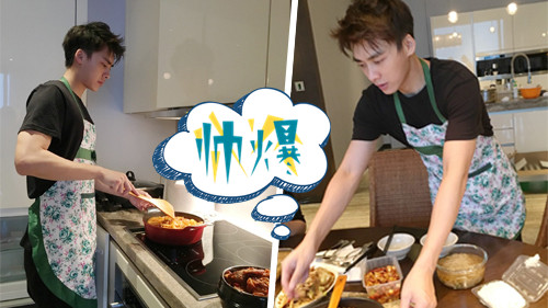 李易峰穿碎花 围裙下厨做饭 网友:好贤惠,想娶