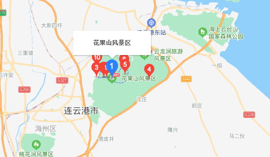 连云港花果山地图详细图片