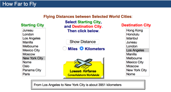 纽约到洛杉矶飞行航线是多少公里?