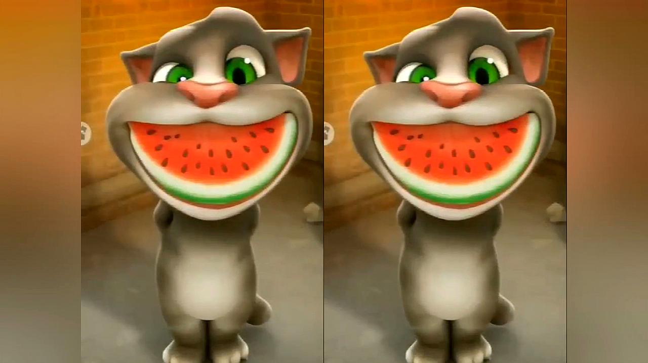 汤姆猫系列剧:汤姆猫吃大 b>西瓜搞笑视频 /b>