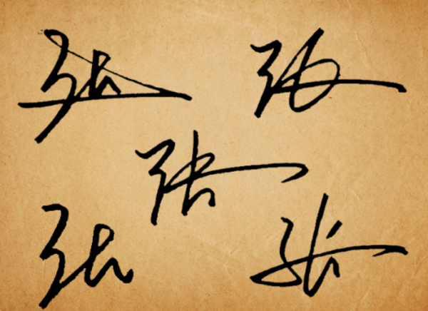 张字的艺术签名写法是什么?