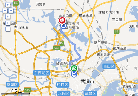 汉口到天河机场多少公里?