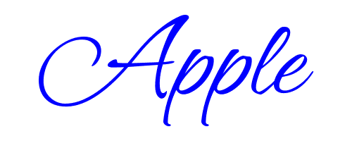 apple这几个字母艺术字