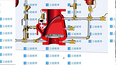 三境教育-消防工程师 3d模型课 干式报警阀