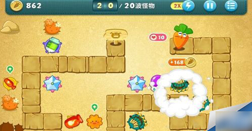 保卫萝卜沙漠第4关怎么过图文通关攻略