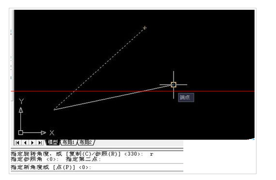CAD中旋转命令中的参照怎么用?谢谢