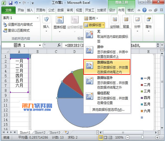 Excel教程 制作半圆饼状图的方法