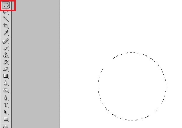 PS画一个空心圆,如何保留边,中心没有颜色?