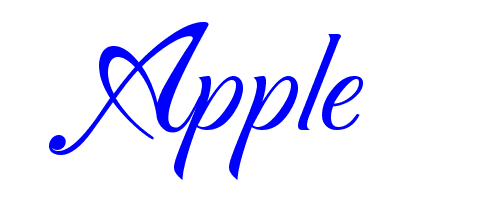 apple这几个字母艺术字