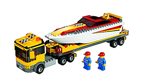 lego乐高积木玩具城市系列4643快艇运输车套装速组速拼