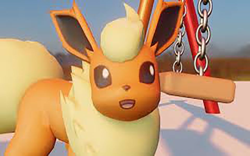 【patafoin】火精灵与秋千~ b>伊布家族 /b>短片#1~宝可梦3d动画