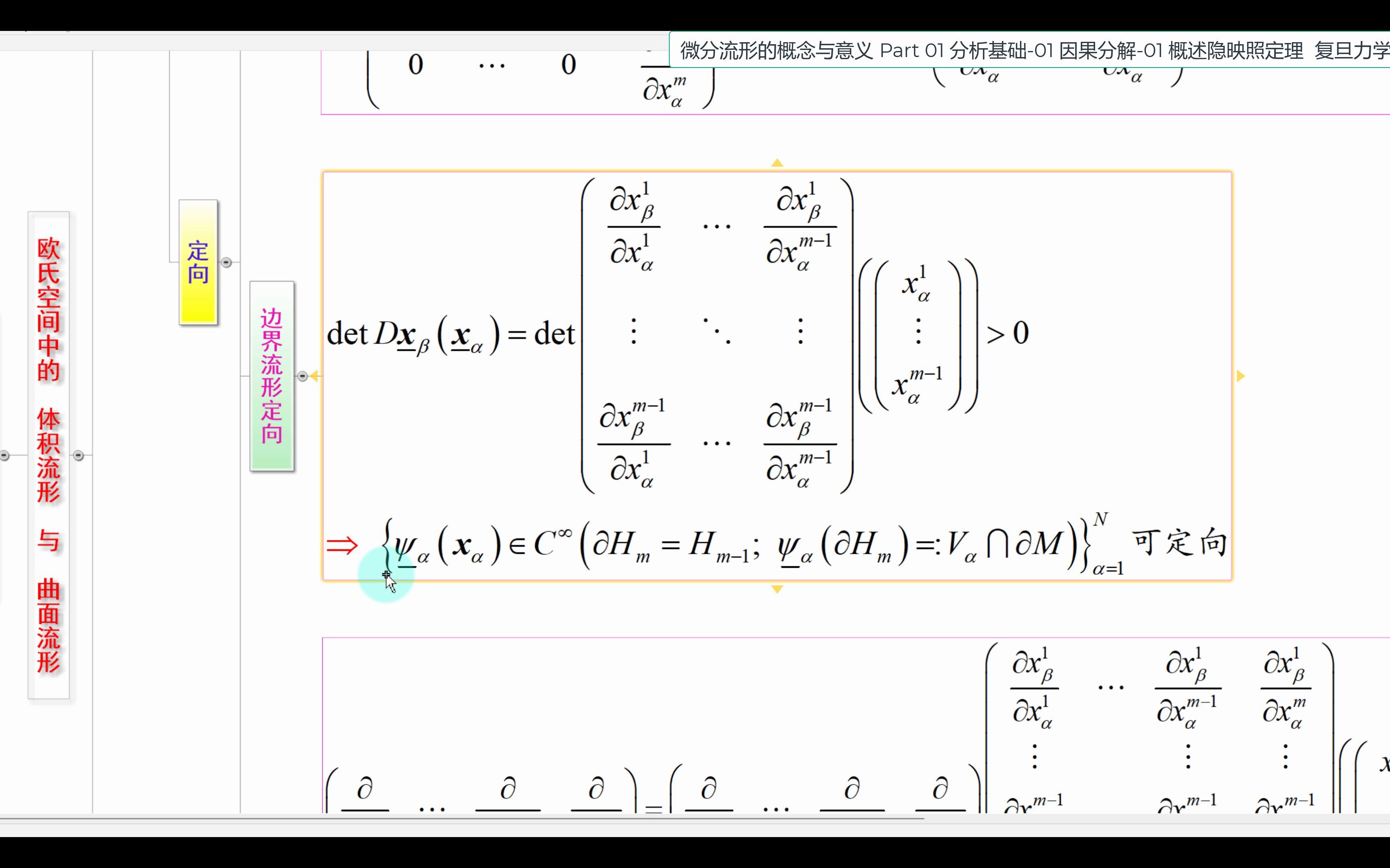 [图]微分流形的概念与意义-Part 01 分析基础-01 因果分解-01 概述隐映照定理