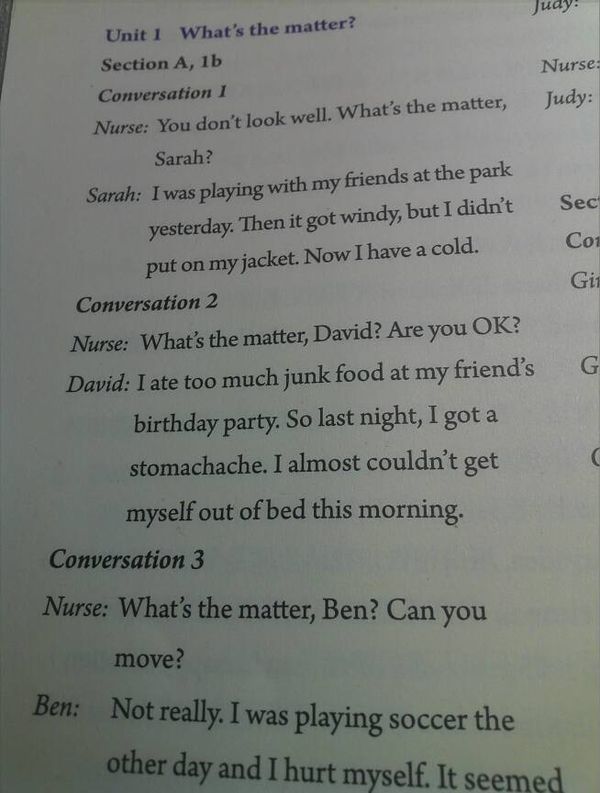 把这些对话的答语改成单三形式的不用说句子就