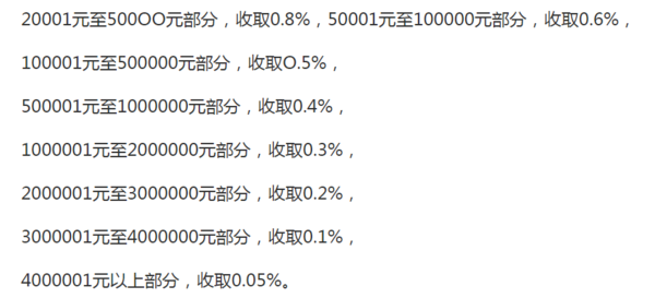 公证费收取标准