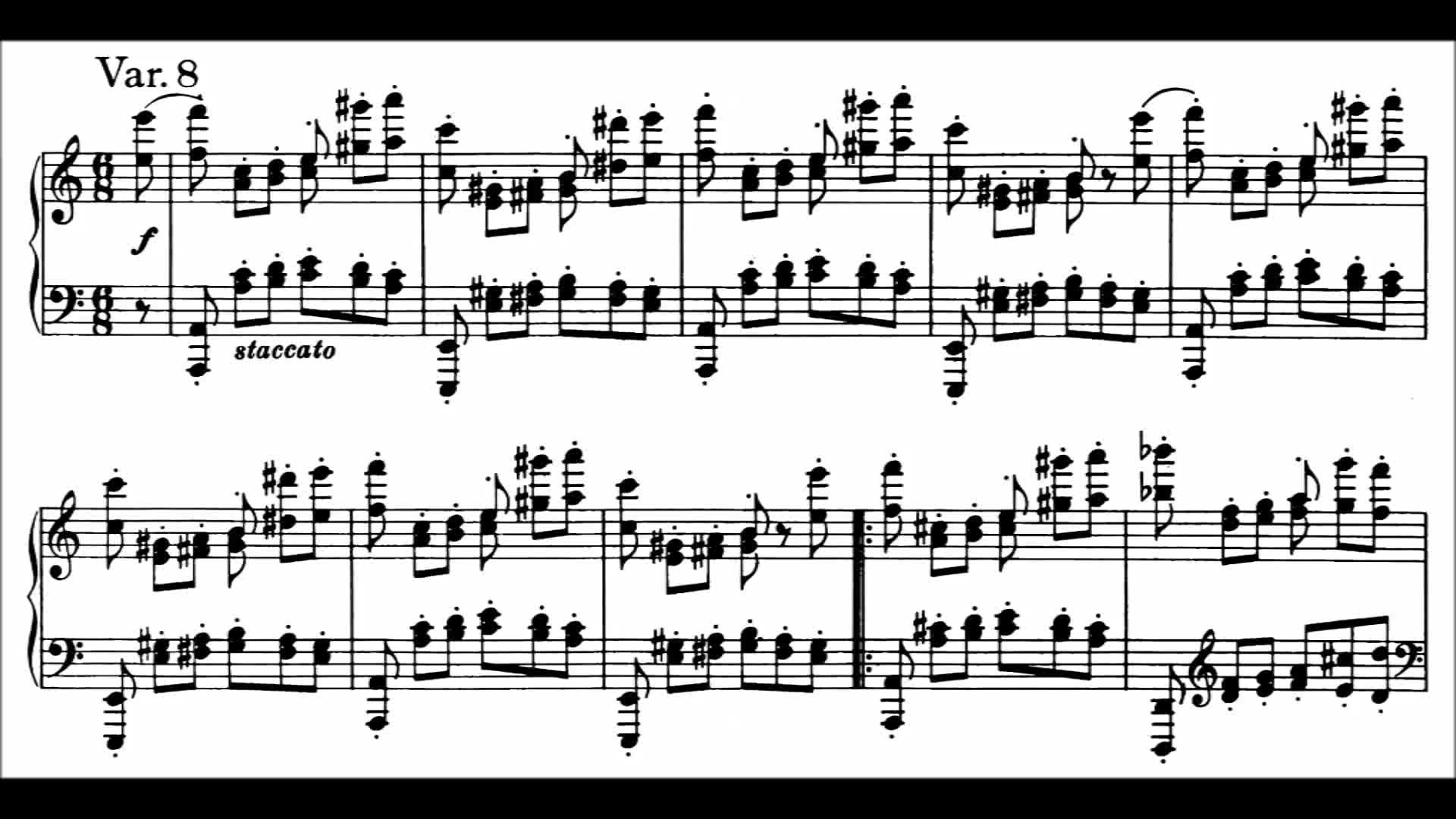 [图]勃拉姆斯 帕格尼尼主题变奏曲 作品35 基辛 演奏 Brahms Variations on a Theme of Paganini, Op.35 (Kis