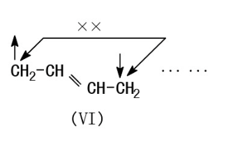 1,3-丁二烯共振結構式Ⅵ的上下箭頭,長箭頭和xx是什麼意思