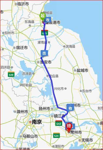 连云港到常州自驾轿车,油费过路费来回要多少钱?