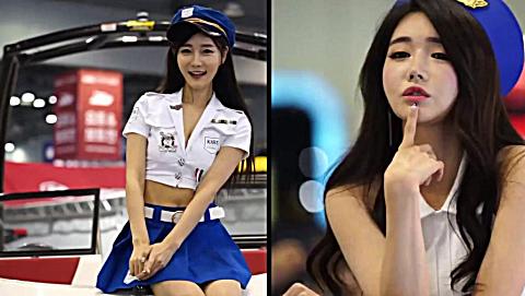 韩国美女崔瑟琪 韩佳恩车展大秀长腿超性感写真