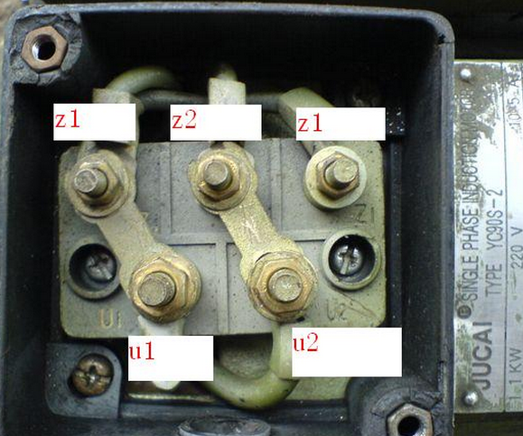 两相电机接线柱火线符号是什么