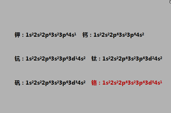 1~36号元素的电子排布式