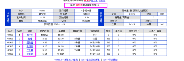 南宁东到深圳北动车时刻途经路程?