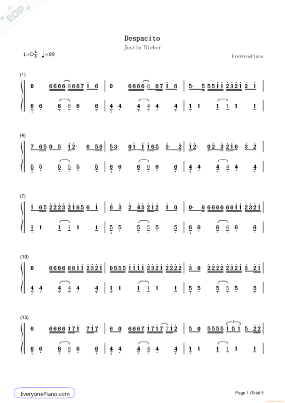 求despacito的简谱!