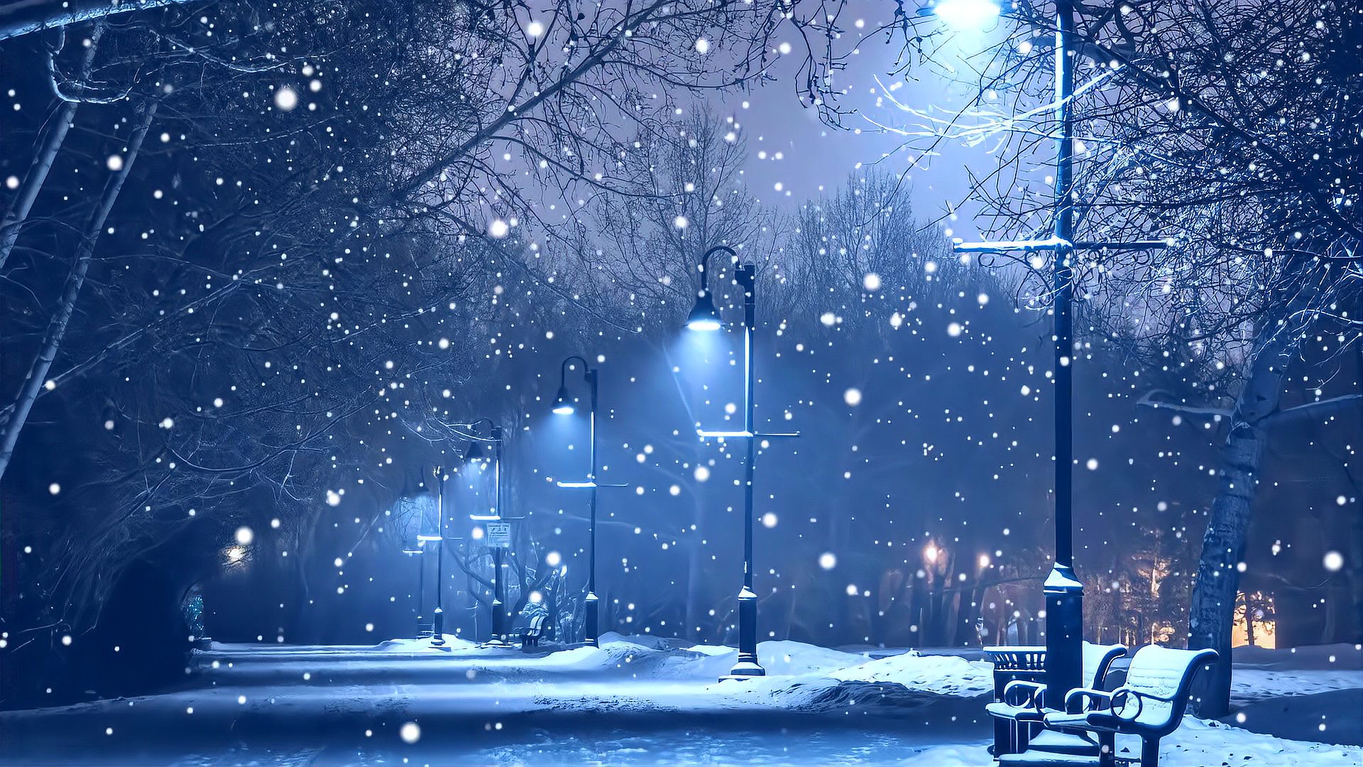 雪夜街景