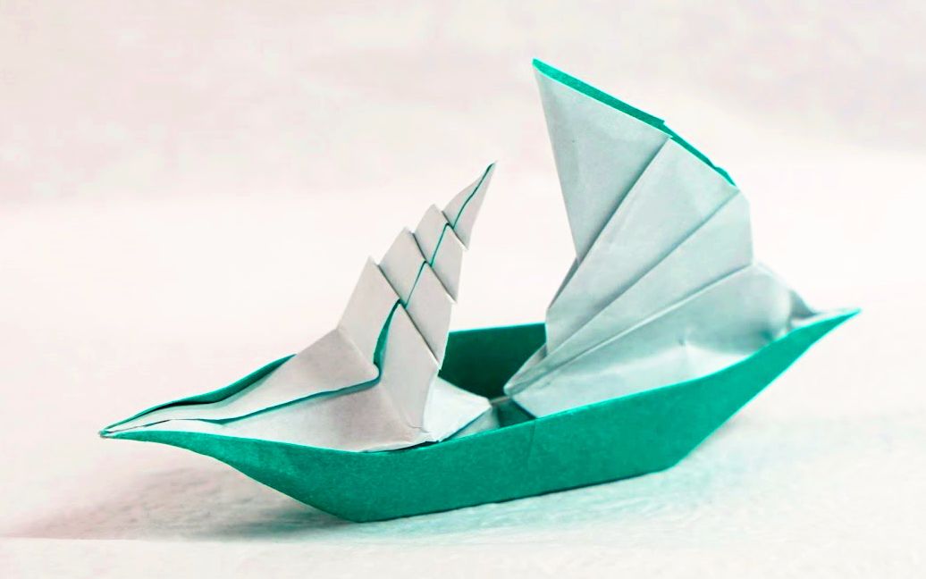 史上最好看的立体 b>折纸帆船 /b>教程,名不虚传!